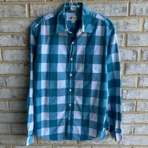 J. Crew Tailored Fit Plaid Woven Button Down Long Sleeve Shirt Men's Size M.